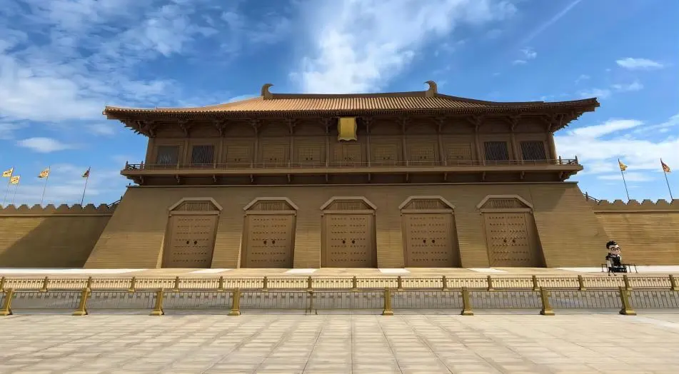 Danfeng Gate at Daming Palace National Heritage Park in Xi’an, showcasing Tang Dynasty architecture