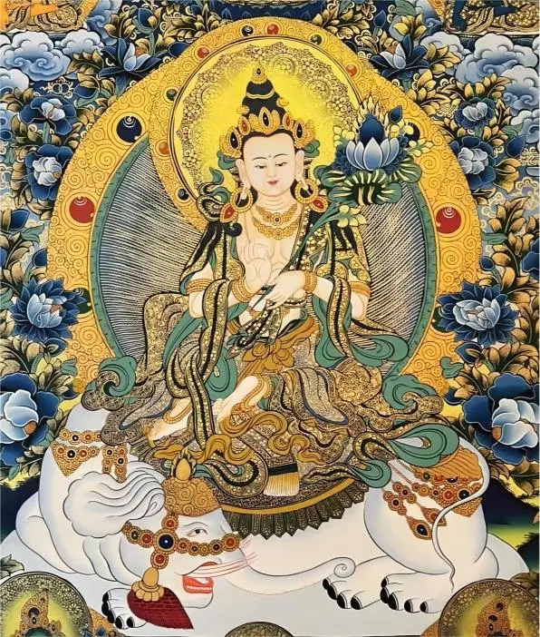 Traditional Thangka painting, part of China’s intangible cultural heritage experiences in spiritual art.