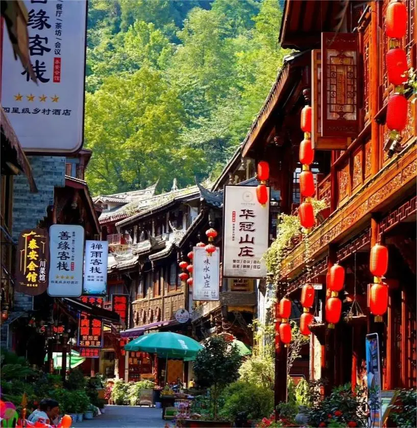 Scenic view of Taian Ancient Town near Mount Qingcheng, Chengdu