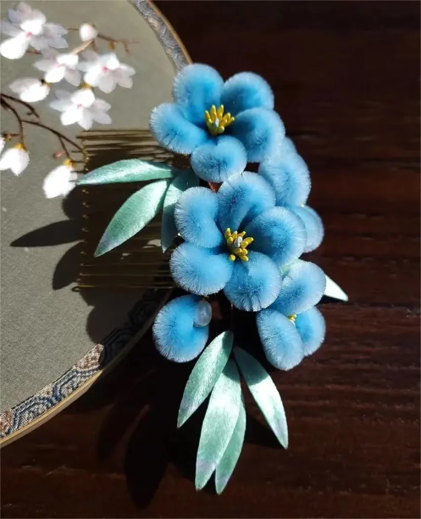 Traditional Chinese floral artwork showcasing exquisite craftsmanship, highlighting Chinese Culture and Intangible Cultural Heritage.