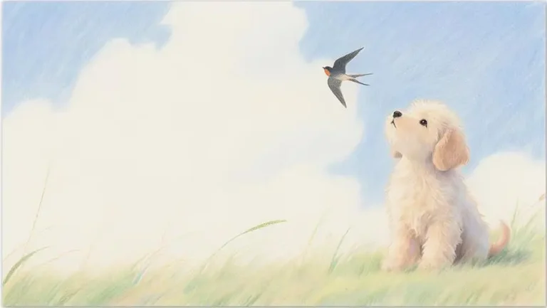 Chinese Zodiac Dog colored pencil illustration, representing loyalty, honesty, and strong intuition