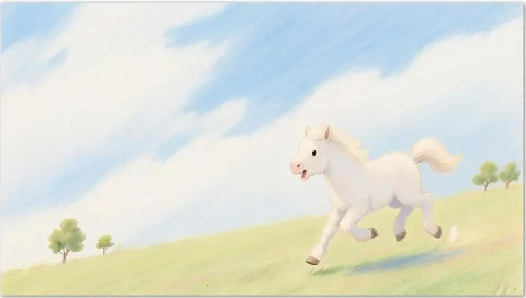 Chinese Zodiac Horse colored pencil illustration, showing energy, freedom, and passion for life