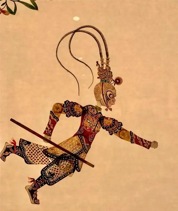Huaxian Shadow Puppetry depiction of the Monkey King (Qi Tian Da Sheng), Xi’an folk art and Chinese intangible heritage.