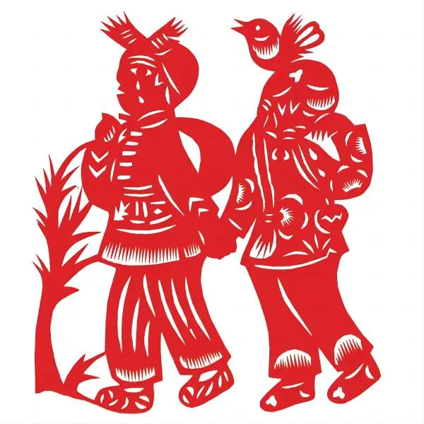 Shanbei paper-cutting artwork from northern Shaanxi, created in Traditional Handicraft Workshops in China