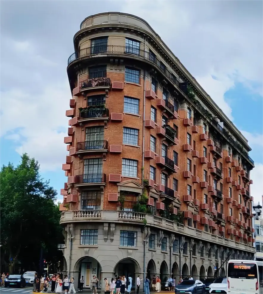 Wukang Mansion in Shanghai, the iconic ship-shaped building at the corner of Wukang Road, a landmark of the French Concession.