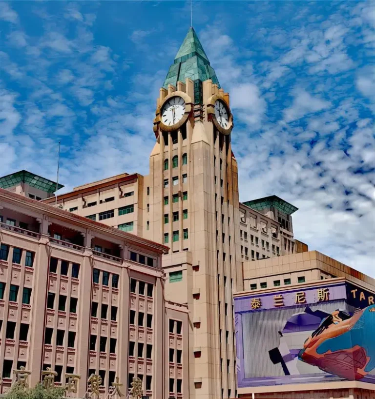 Beijing Department Store on Wangfujing Street, a landmark commercial building with classic architecture.