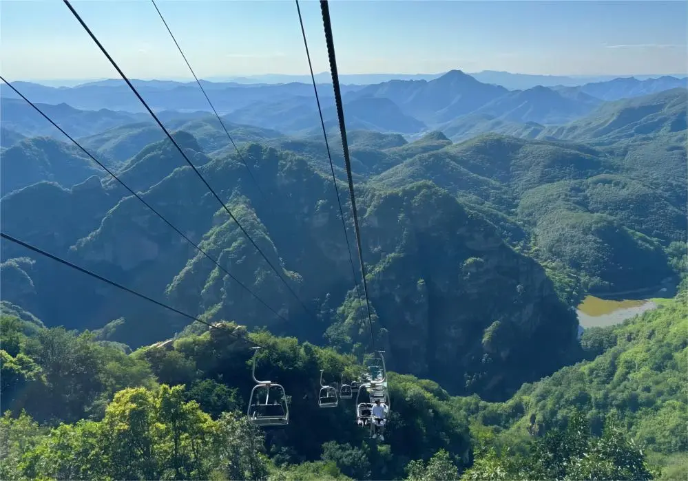Cable car at Jingdong Grand Canyon providing panoramic views of the canyon