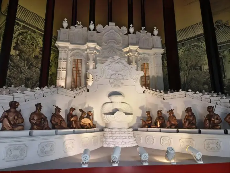 Reconstructed Twelve Zodiac Animal Heads at Yuanmingyuan (Old Summer Palace), a cultural treasure of Beijing.