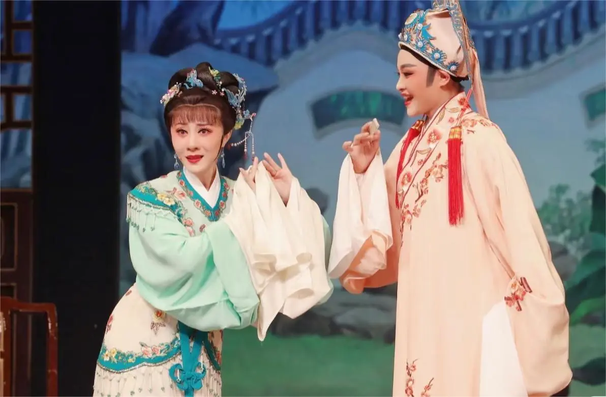 Yue Opera in Shanghai performer demonstrating traditional water sleeve movements