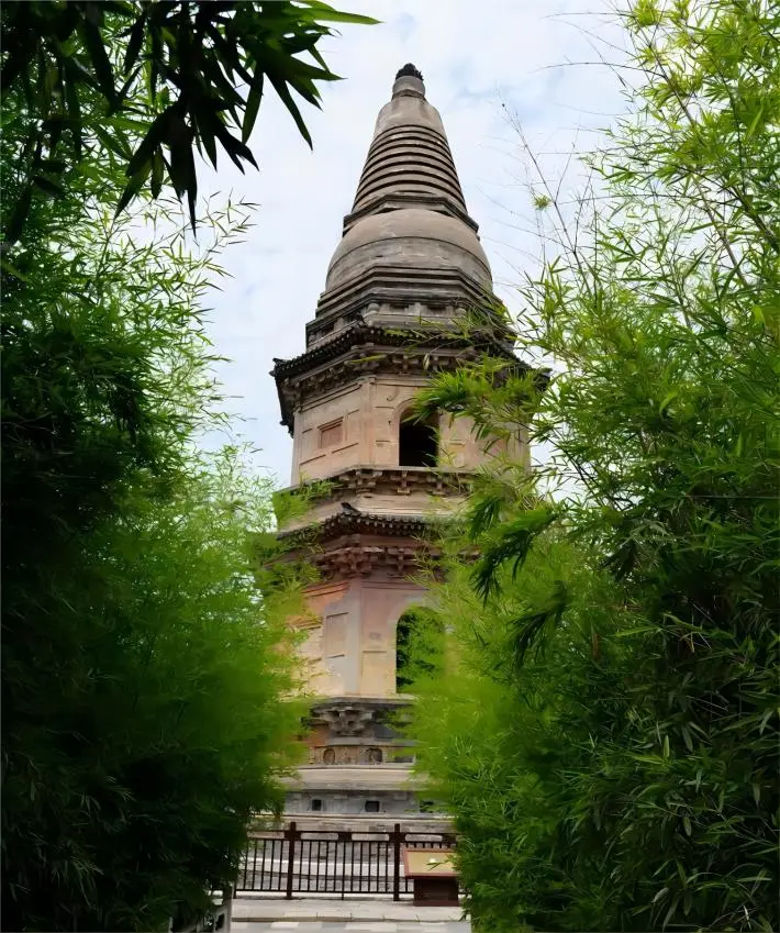 North Pagoda of Yunju Temple, Beijing, featuring bas-relief carvings of Liao Dynasty art