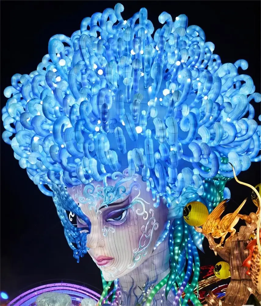 Zigong Lantern Festival display of Jingwei Goddess lantern