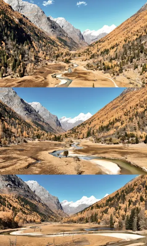 Hiking trail through forests in Changping Valley, Mount Siguniang, Sichuan