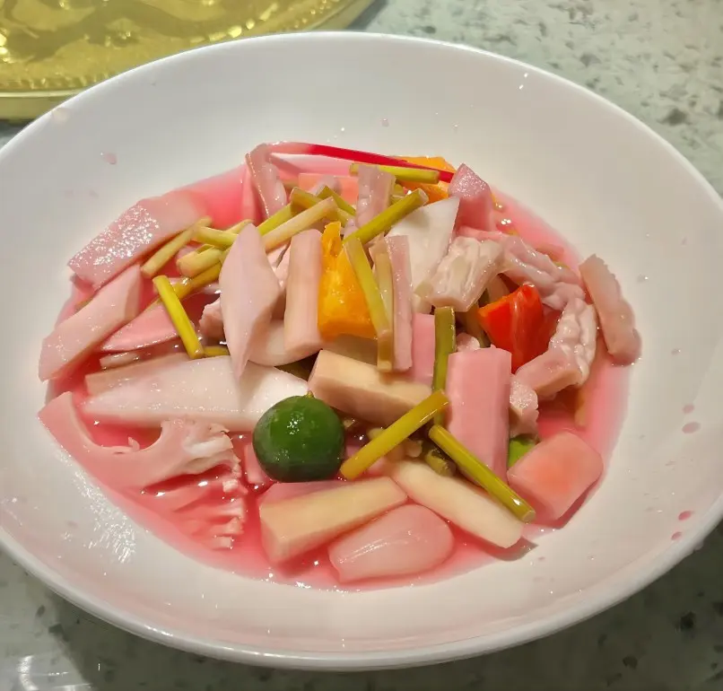 Sichuan pickles (paocai) served at a local Chengdu restaurant