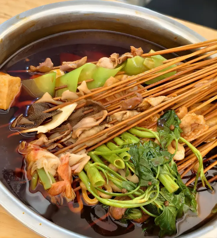 Cold pot style Chuanchuan Xiang spicy skewers in Chengdu
