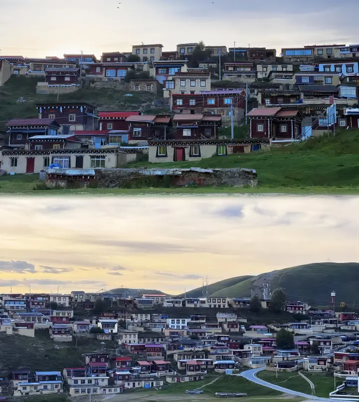 Gerima Village, a traditional Tibetan settlement near Tagong Grassland
