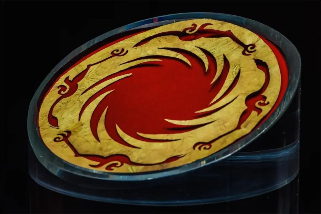 "Sun and Immortal Bird" gold ornament at Chengdu Jinsha Site Museum