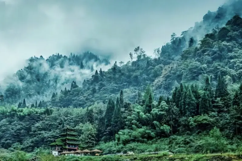 Entrance of Longchi National Forest Park near Chengdu