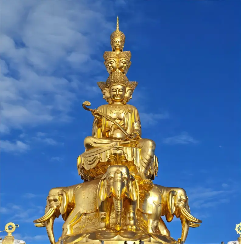 Mount Emei Golden Summit with majestic Buddha statue
