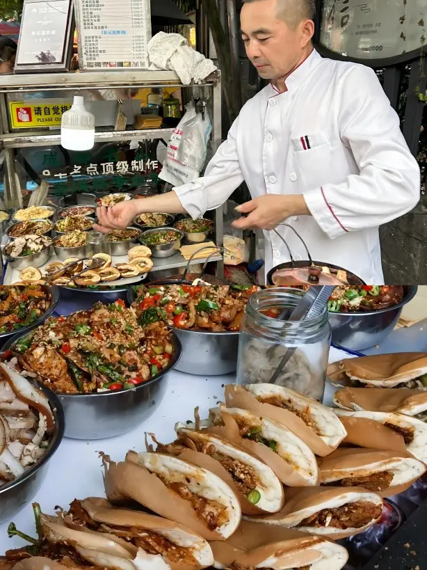 Peng Ji egg pancake street stall, Chengdu traditional snack