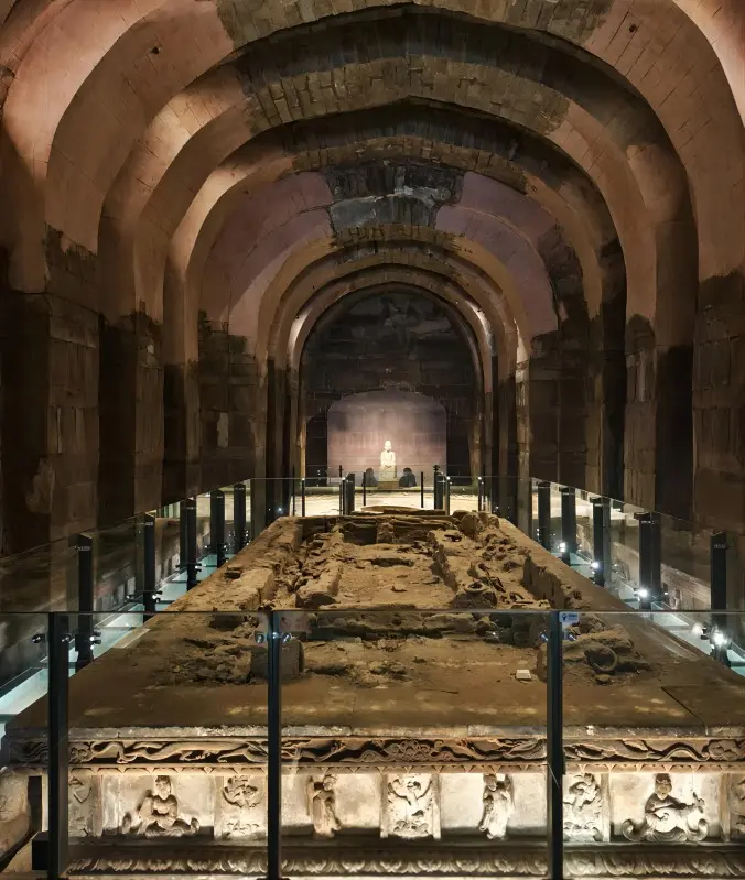 Tomb of Wang Jian, founding emperor of the Former Shu Kingdom, preserved inside Chengdu’s Yongling Imperial Mausoleum.