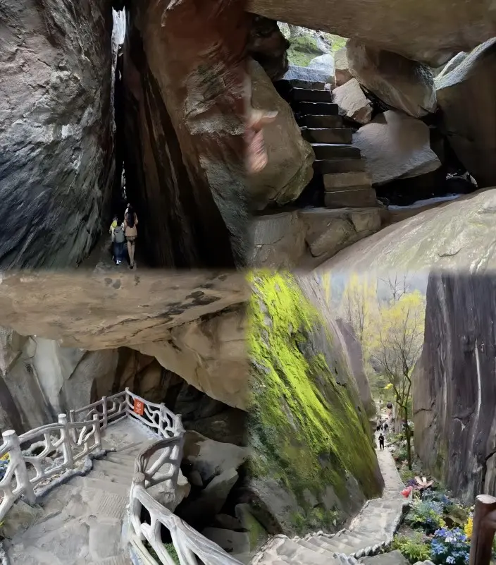 Wind Cave and Ice Cave stone sea in Cuihua Mountain, showcasing dramatic landslide geology and year-round ice formations
