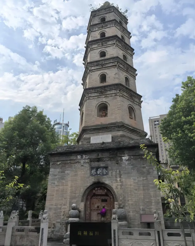 Sarira Pagoda at Daxingshan Temple in Xi’an, an important Buddhist structure symbolizing sacred relics and devotion