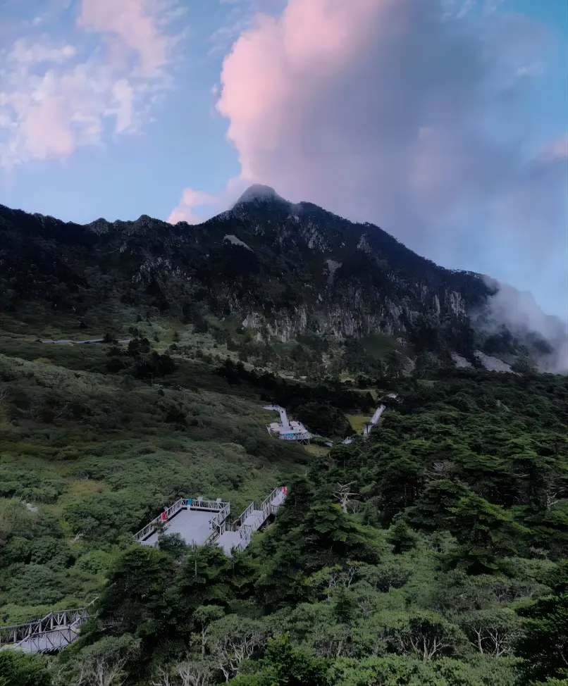 View of the Cangshan Mountains behind Dali Old Town in Yunnan China