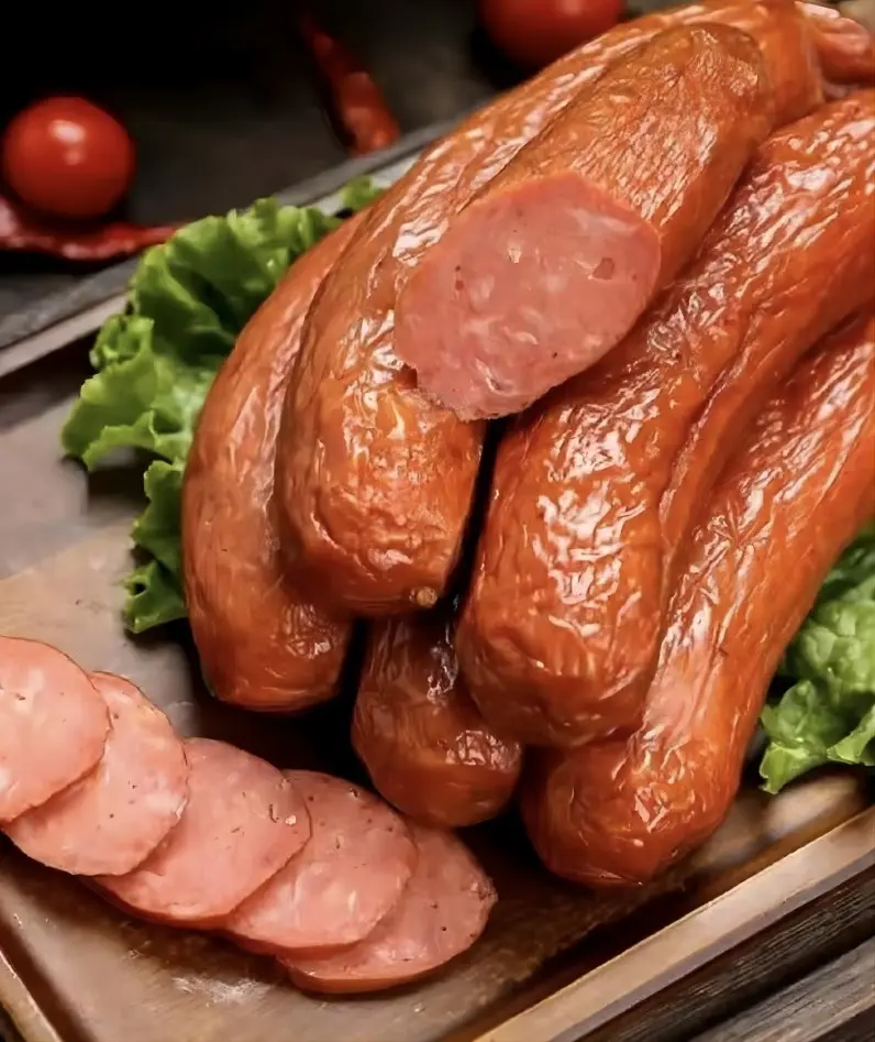 Traditional Harbin red sausage, a famous Northeastern Chinese delicacy