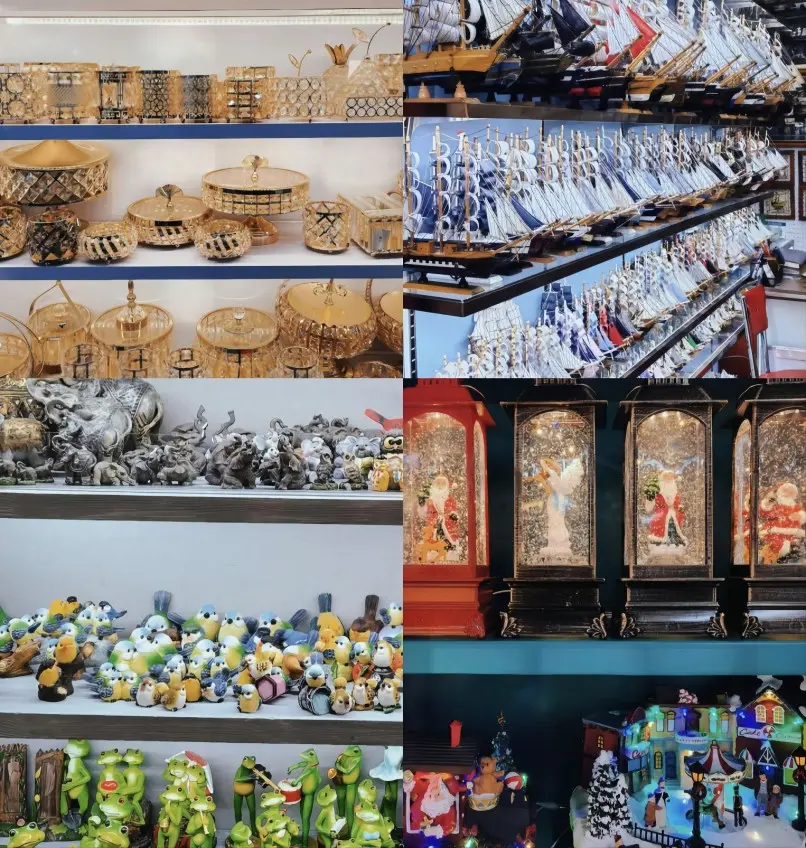 A collage of Yiwu's small commodities, showcasing a variety of toys, accessories, and gadgets.