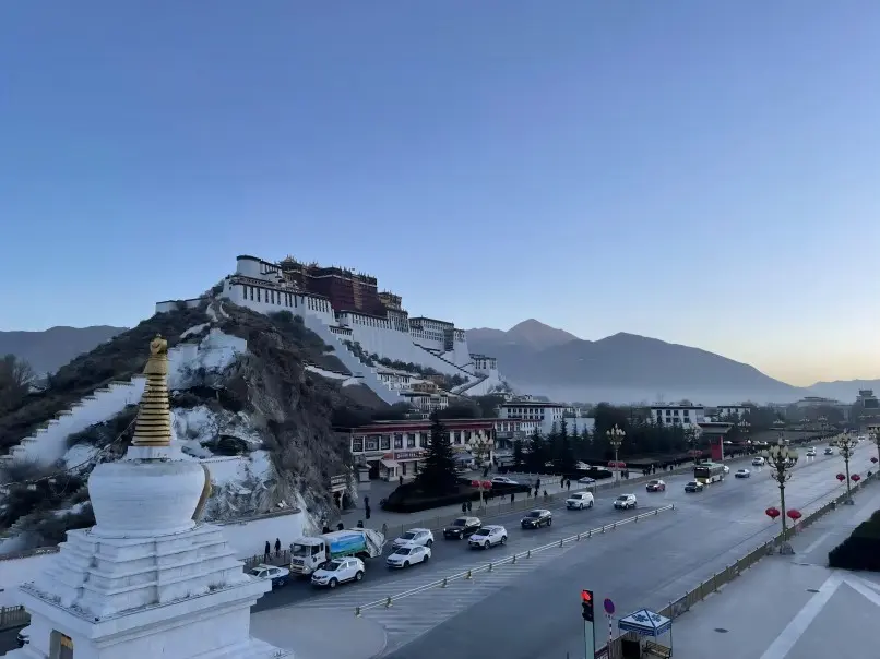 The Potala Palace captured from the Medicinal King Mountain viewing platform.
