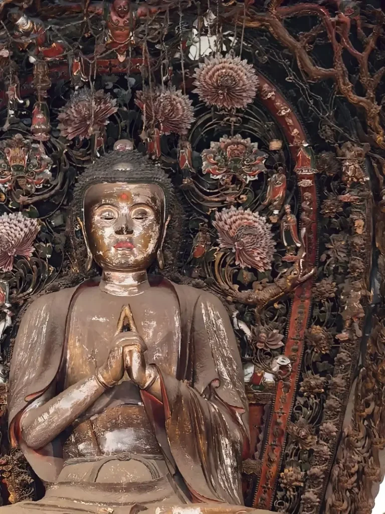 Ancient Buddha statue inside Shuilu’an Temple in Xi’an