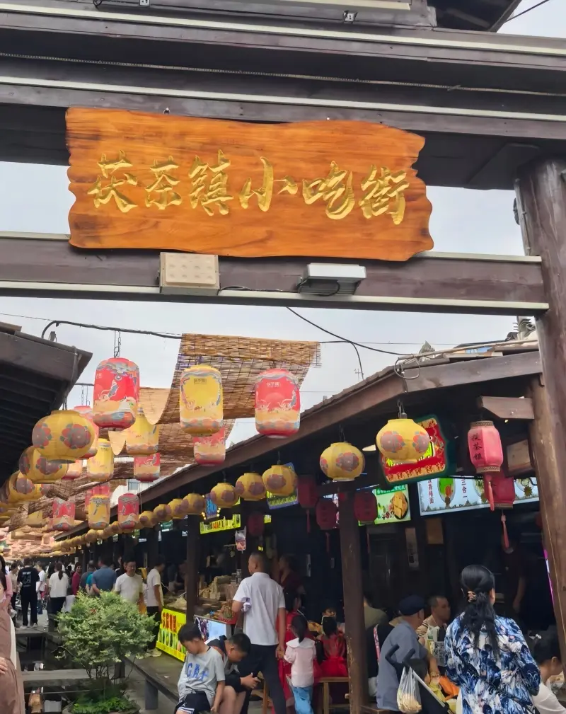 Fucha Town food street with local Shaanxi snacks and vibrant stalls